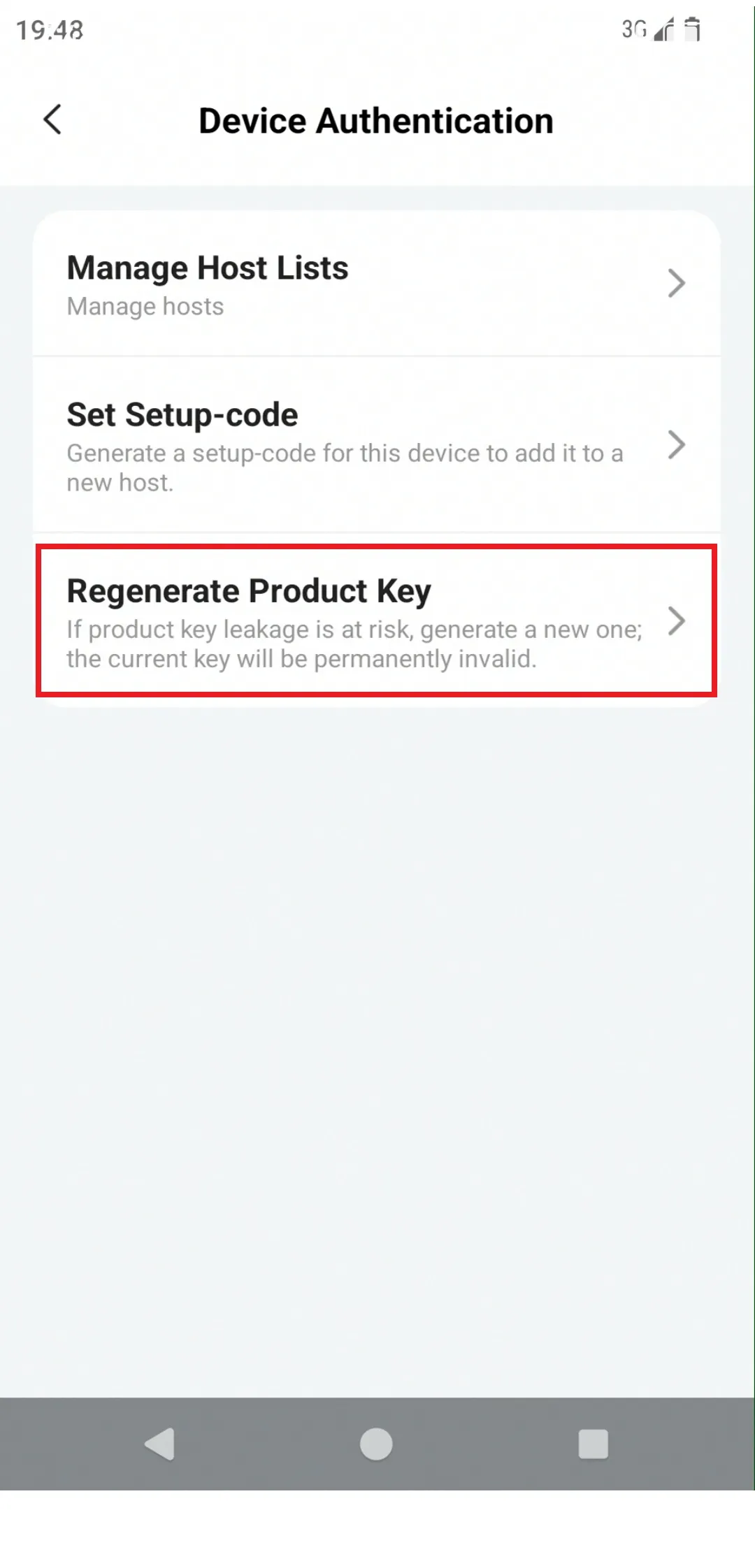 Regenerate Product Key